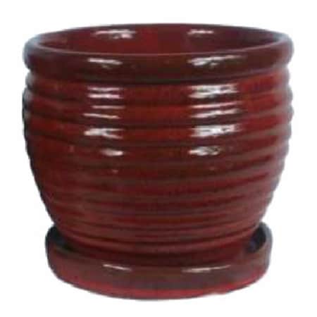 Trendspot 6 in. Red Honey Jar Planter 227338